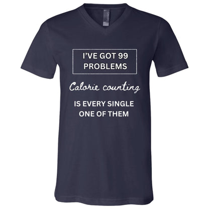 Calorie Counting Chronicles Dark V-neck Tee