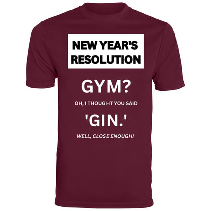 NEW YEAR'S RESOLUTION  Men's Moisture-Wicking Tee