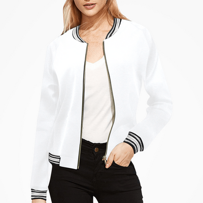 Lion White Women's Varsity Jacket