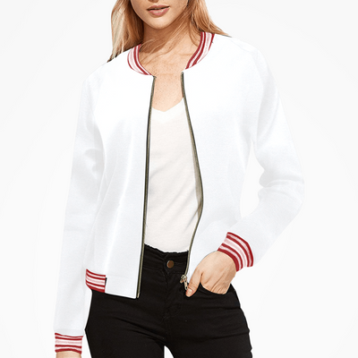 Lion White Women's Varsity Jacket