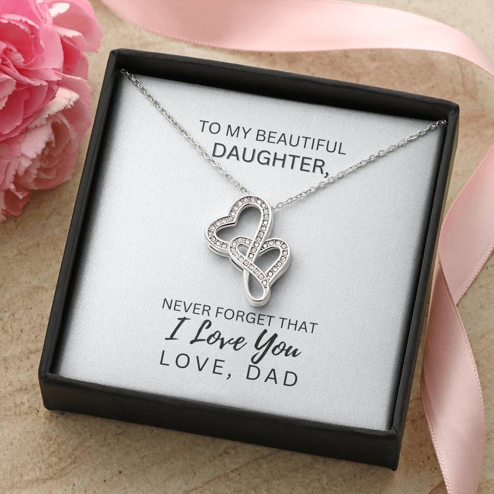 Heart to Heart Necklace - From Dad to Daughter