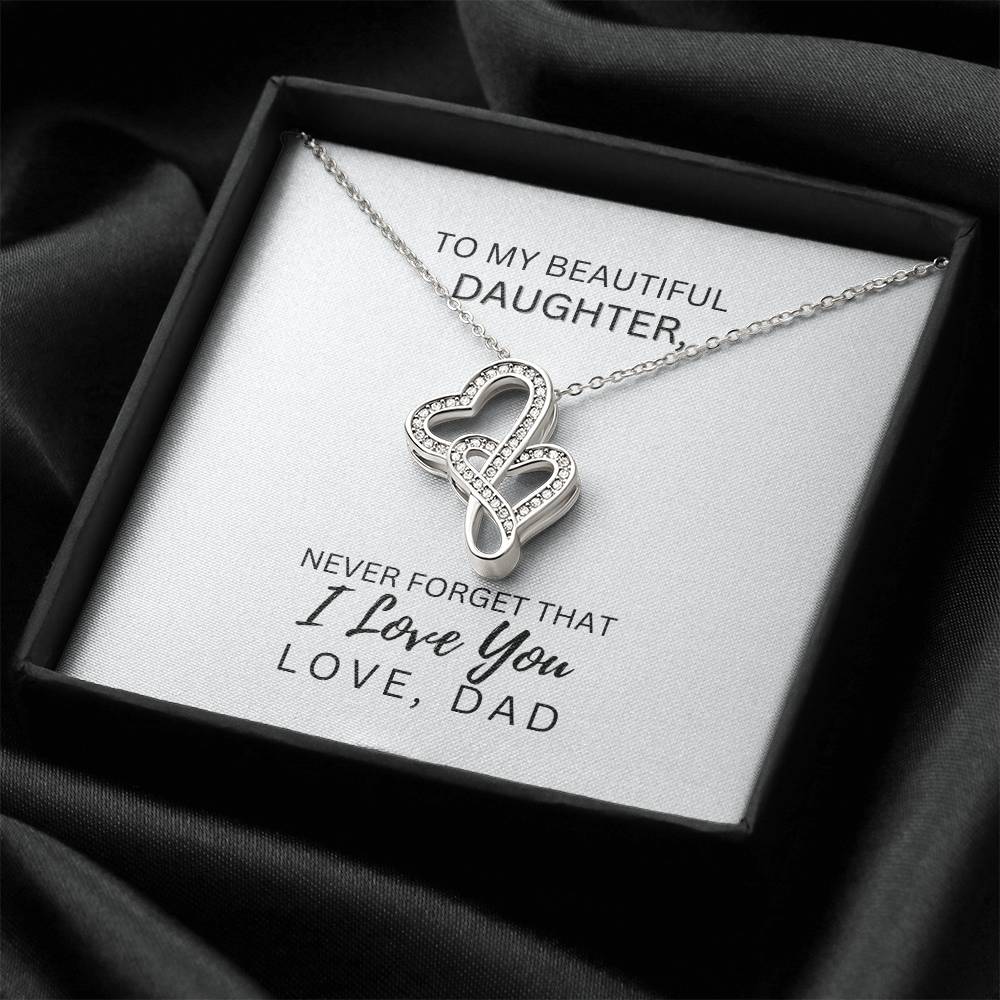 Heart to Heart Necklace - From Dad to Daughter