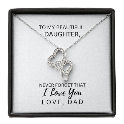 Heart to Heart Necklace - From Dad to Daughter