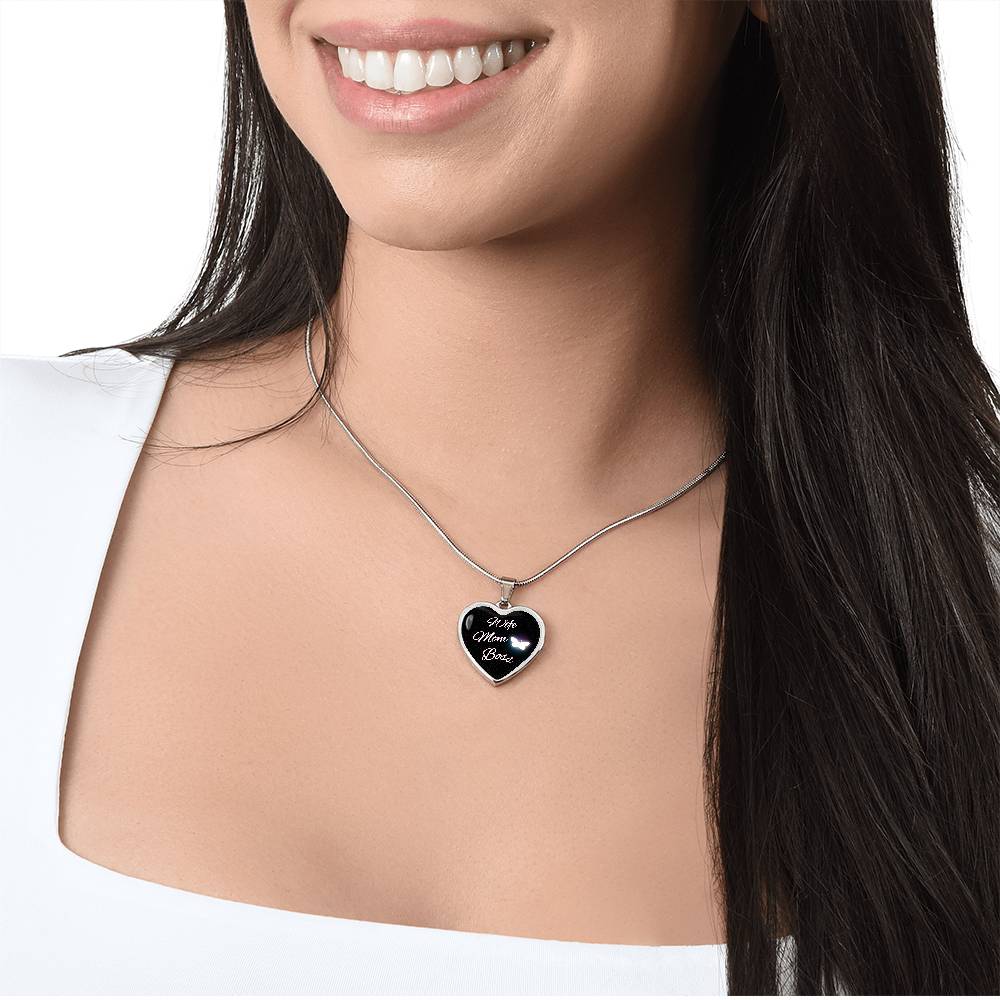 BUTTERFLY EMPOWERMENT Personalizable Heart Pendant Necklace