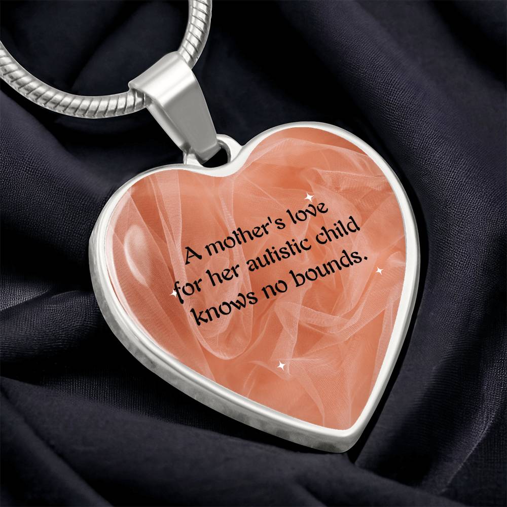 UNCONDITIONAL LOVE OF A MOM FOR HER AUTISTIC CHILD Heart Pendant Necklace