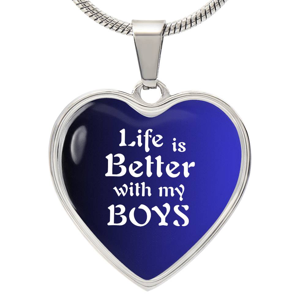 MY BOYS Graphic Heart Pendant Necklace