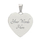 ROCK OF LOVE for MOM Graphic Heart Necklace+ Personalizable