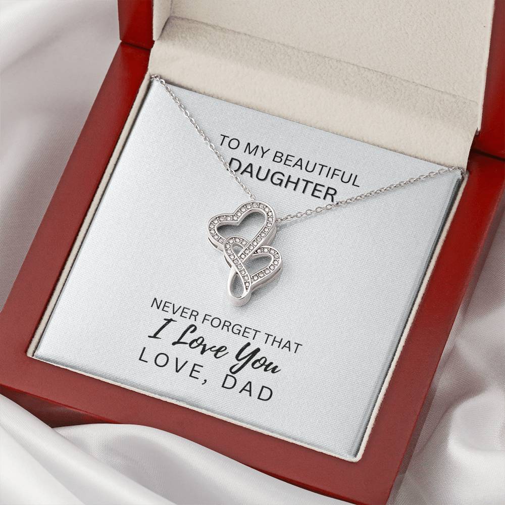 Heart to Heart Necklace - From Dad to Daughter