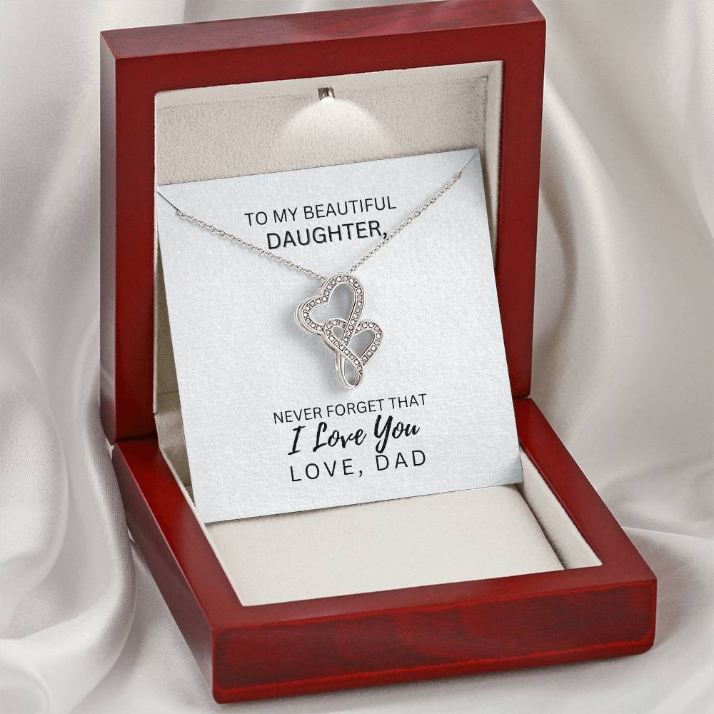 Heart to Heart Necklace - From Dad to Daughter