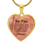 ROCK OF LOVE for MOM Graphic Heart Necklace+ Personalizable