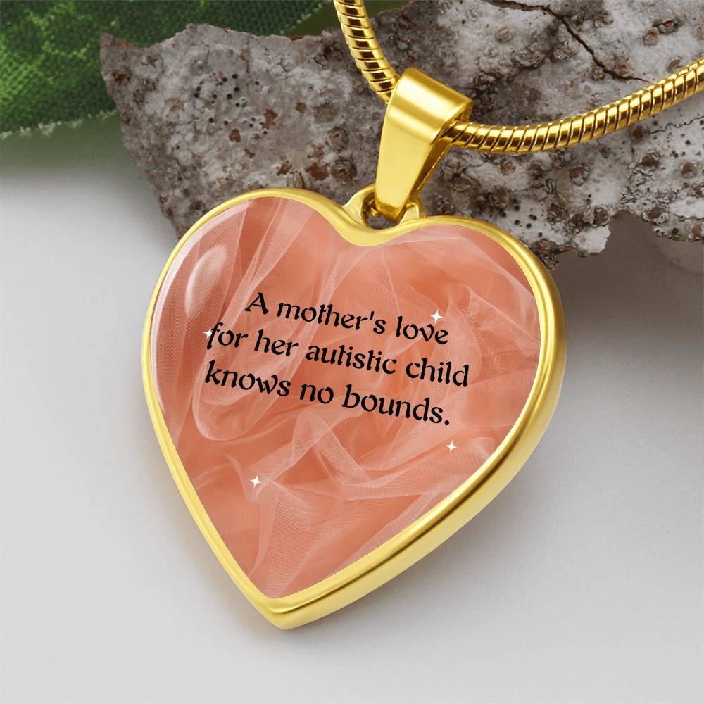 UNCONDITIONAL LOVE OF A MOM FOR HER AUTISTIC CHILD Heart Pendant Necklace