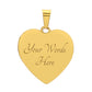 ROCK OF LOVE for MOM Graphic Heart Necklace+ Personalizable