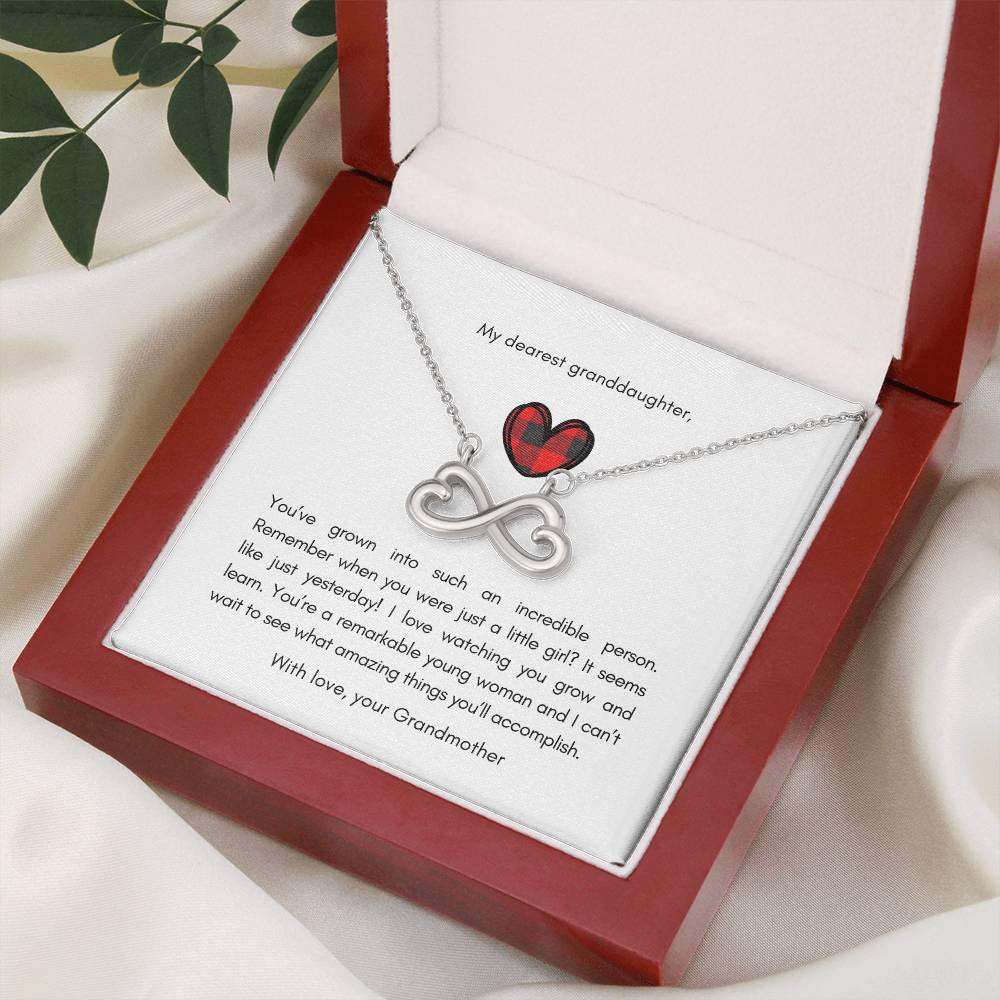 Endless Love Necklace and card - From Grandmother to Granddaughter