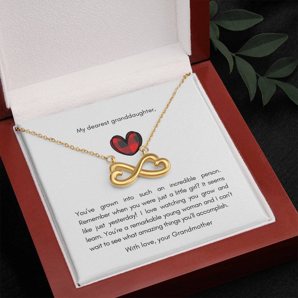 Endless Love Necklace and card - From Grandmother to Granddaughter