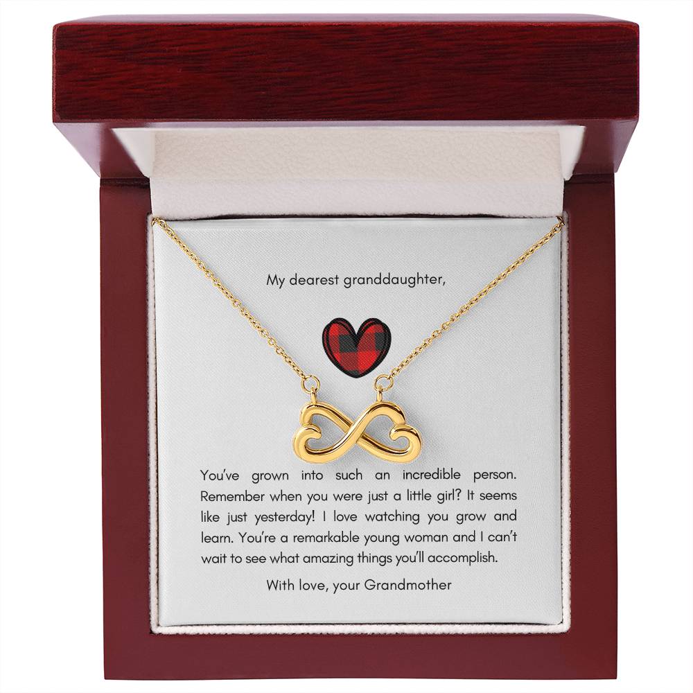 Endless Love Necklace and card - From Grandmother to Granddaughter