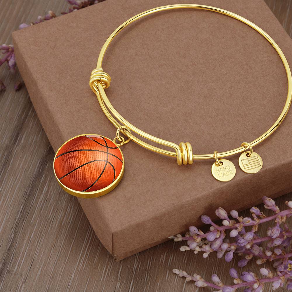 HOOPS ELEGANCE Luxury Basketball Bangle - Personalizable