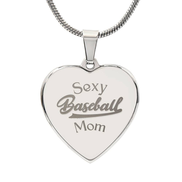 HOME RUN CHARM Heart pendant Necklace Personalizable - For baseball Mom