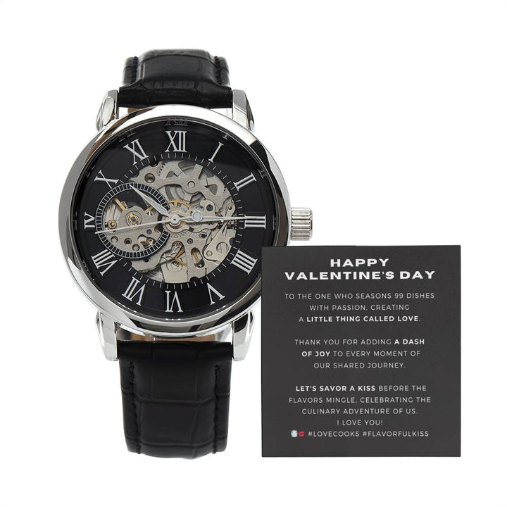 Culinary Love Affair - Happy Valentine's day  Openwork Watch for men