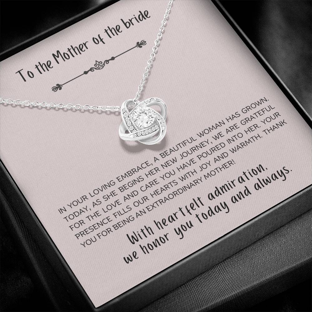 To the mother of the bride - Love Knot Necklace