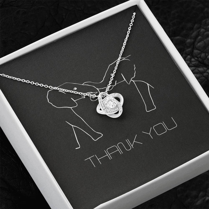 THANK YOU Love knot necklace