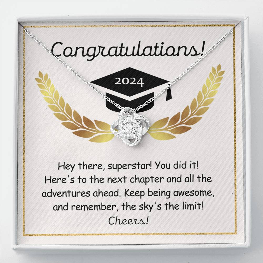 NEXT CHAPTER CELEBRATION GIFT - Graduation Knot necklace