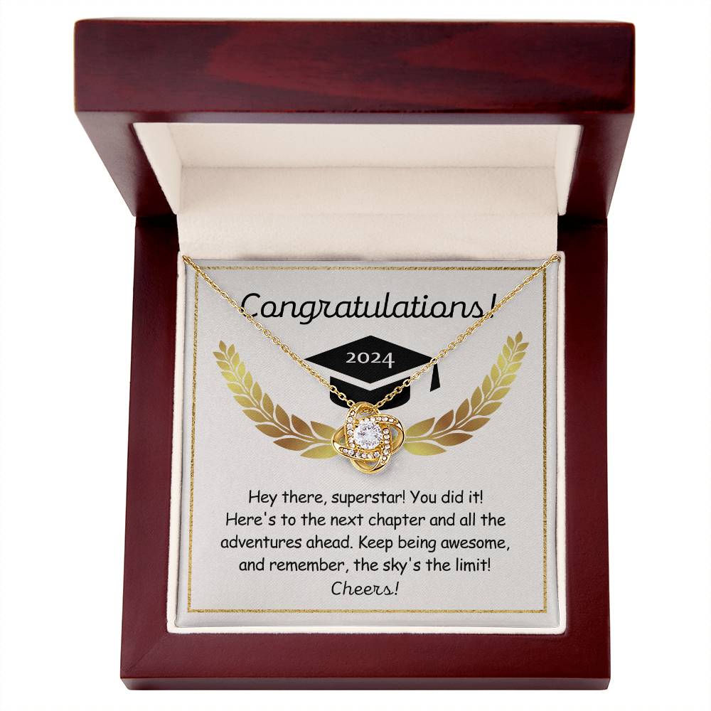 NEXT CHAPTER CELEBRATION GIFT - Graduation Knot necklace