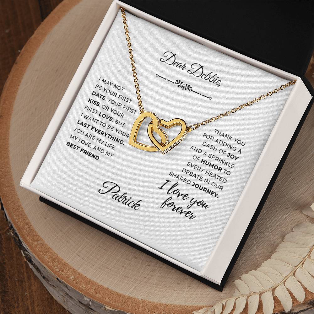 LASTING LOVE Interlocking Hearts necklace set - Custom Header and signature