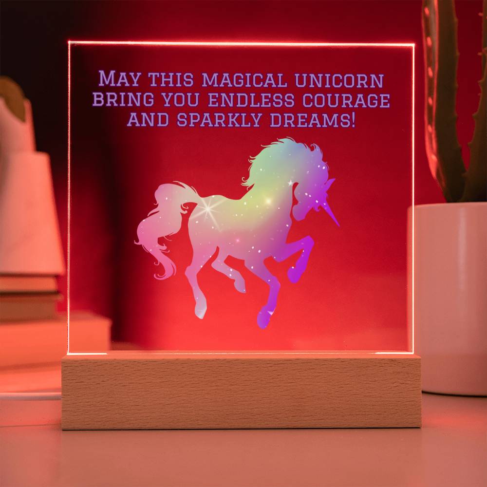 UNICORN FOR SPARKLING DREAMS - Acrylic Plaque