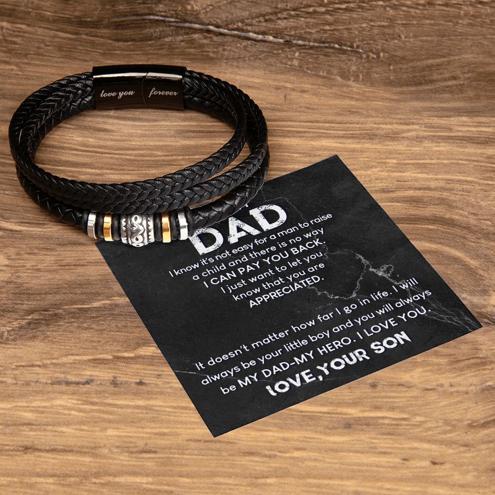 To MY Dad From Son - Love you Forever Bracelet