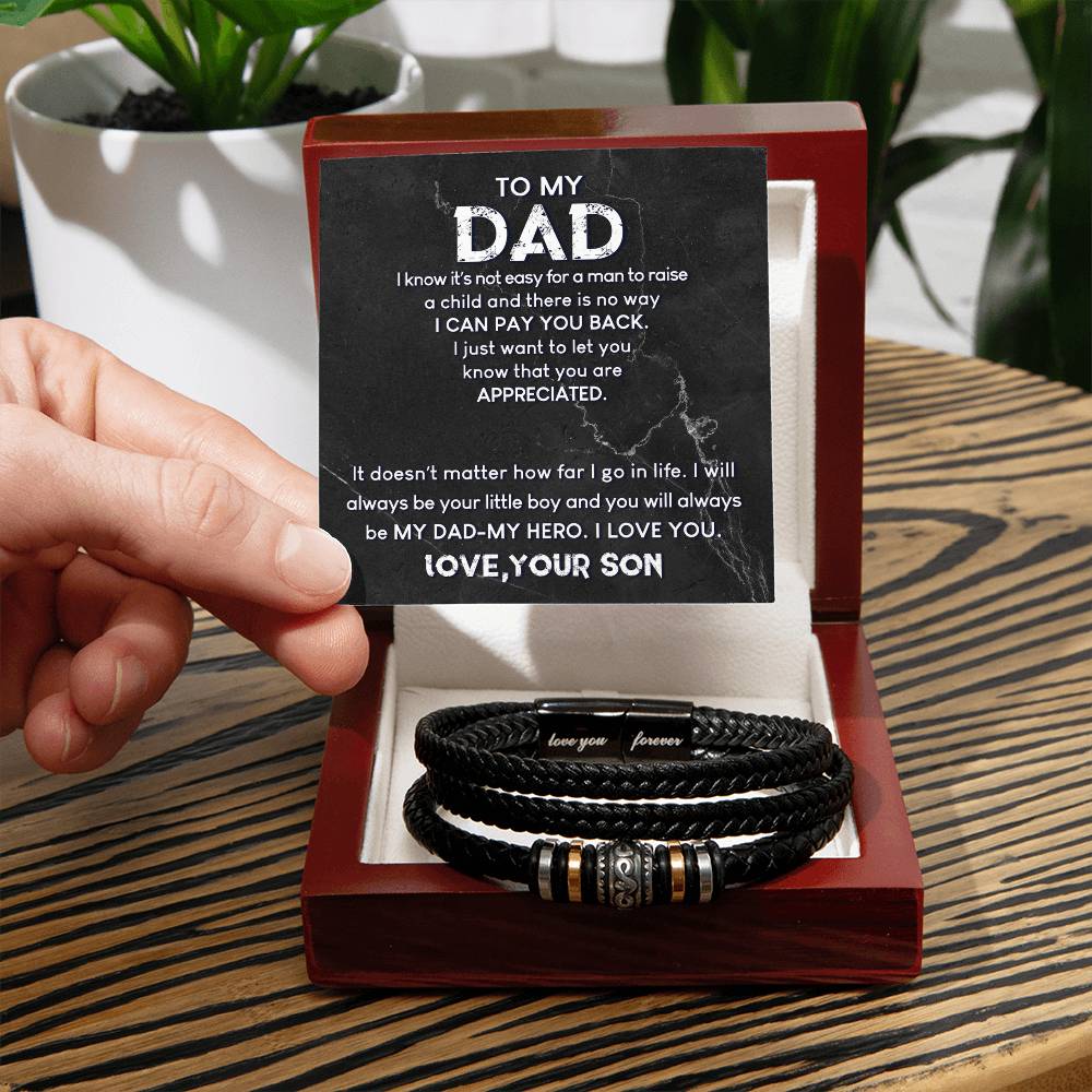 To MY Dad From Son - Love you Forever Bracelet