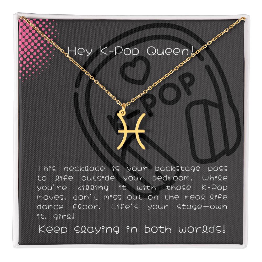 Galactic Groove: Zodiac Necklace for the Ultimate K-Pop Fan