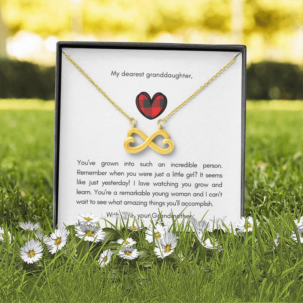 Endless Love Necklace and card - From Grandmother to Granddaughter