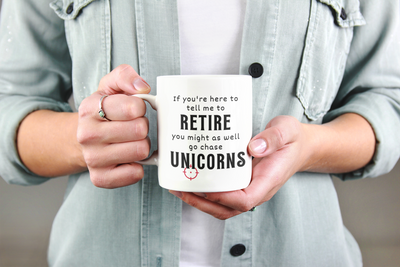 UNICORN CHASER RETIREMENT Ceramic Mug, 11oz